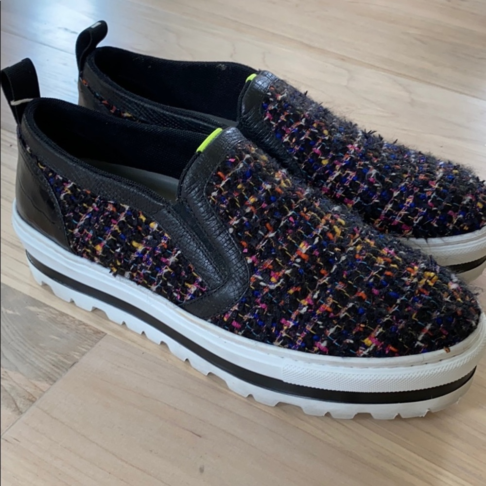 MSGM Tweed Platform Slip-On Sneaker - Sz 9 Italy